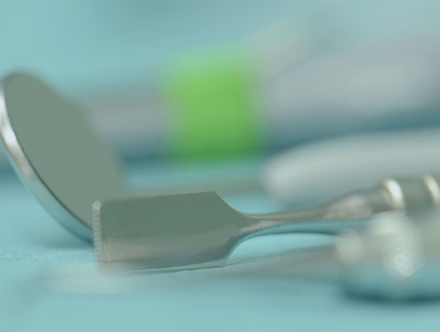 Dental instruments closeup.